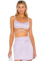 Camila Coelho Tori Bralette Pale Lavender Womens Size Small