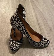 Animal print with faux hair, 4” heel, size…