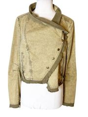Free people collapsing twill military jacket draped sz S
