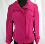 Lafayette 148 NY Linen‎ Lightweight Jacket Blazer fuchsia magenta pink Womens 4