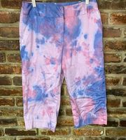 Willi Smith Custom Tie Dye Capri Pants Women's Size 6