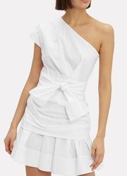 DEREK LAM 10 CROSBY Tie Front Poplin dress