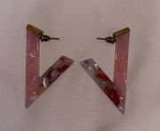 Francesca’s Pink Triangle Earrings 