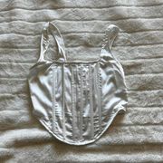 Missguided White Satin Corset Top