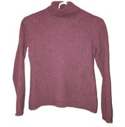 100% Cashmere Turtleneck Sweater Purple Medium