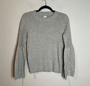 La Vie by Rebecca Taylor grey bell sleeve sweater