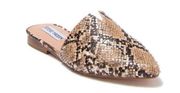 Ally Snake-Embossed Slip-On Mule