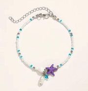 Purple starfish anklet NWT