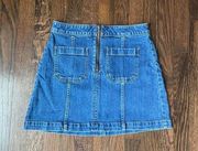 Madewell denim skirt with zipper