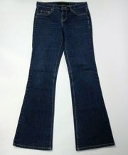 CALVIN KLEIN Flare Cotton Blend Size 4 Blue Jeans