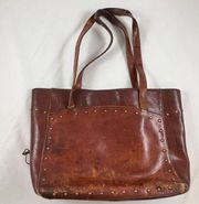 BCBG brown leather handle hobo bag