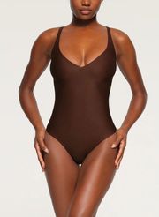 Body Unlined Plunge Thong Bodysuit