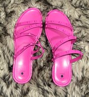 Sandals Pink Liv Jelly Slide Spring Summer Womens Size 9