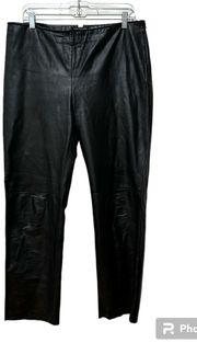 New York black women’s leather pants  Size 12