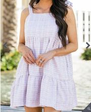 &merci Tweed tiered mini dress