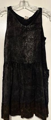 Urban Outfitters Urban Renewal black distressed sleeveless dress size M