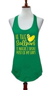 NWOT MLB Baseball Tank Top Green Yellow Size Large