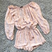 Brandy Melville Blush Pink Gabriella Off The Shoulder Romper