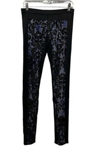 Just Cavalli Sequin Flower Embroidered Leggings, Small, NWT