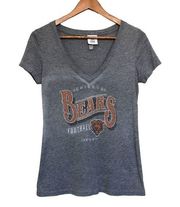 NFL Team Apparel Womens Chicago Bears Tee Distressed Vintage Style Lightweight S