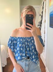 Patterned Off The Shoulder Top