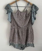 Anthropologie Elevenses Madalenna Jumper Romper Cold Shoulder Small