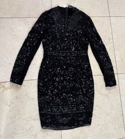 Needle & Thread Like New $799 Hand Beaded Mini Dress Sz 4