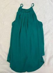 High Neck Green Dress