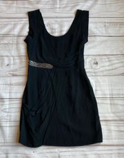 Tibi Black Sequins Mini Cocktail Dress Size 8