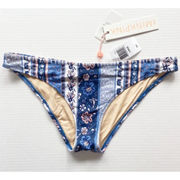 MINKPINK Blue Bounty Blue & Pink Floral Swim Bikini Bottom X-Small XS NWT