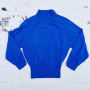 Vintage 90’s Andrew  Acryclic Blue Pearl Turtleneck Sweater
