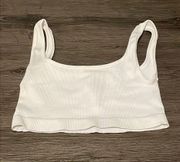 Aritzia tna body bend bra top white xs