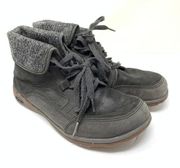Chaco Women's Size 9.5 Barbary Chukka Iron Leather Wool Lace Up Boot Black