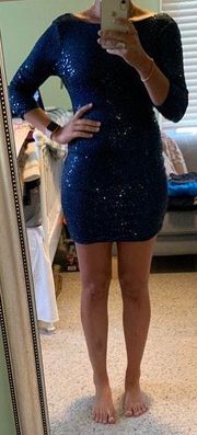 Navy Blue Sparkly Dress