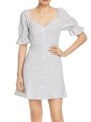 The Fifth Label blue and white stripe button down dress