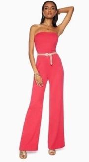 RAMY BROOK SIZE 8 Vivian Strapless jumpsuit Coral Pink Brand New With Tags $425