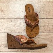 Bongo floral women’s shoes size 8. Fabric uppers.