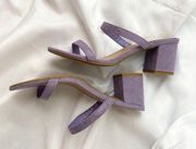 Bamboo Purple 2.5 inch Slip On Heels Size 6