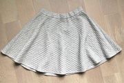 LC Lauren Conrad Quilted Knit Flare Skater Circle Skirt Small Gray