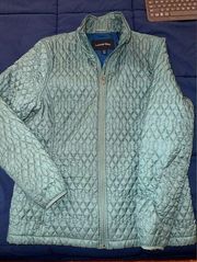 Lands' End Quilted Green Primaloft Jacket LT‎