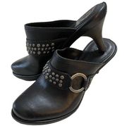 Frye Black Shelby Ring & Studs Clogs‎ Mules 7.5M