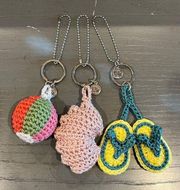 The Sak Crochet Craze Beach Dangle 3 Pack Keychains