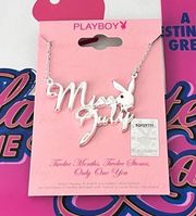 Playboy Miss July Authentic Silver Necklace