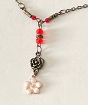 Handmade Floral Charm Necklace