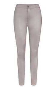 Skims Silver Disco High Rise Skinny Pants Size L NWT