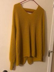 NY collection women’s sweater top large gold color