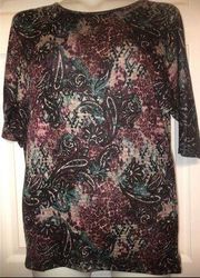 Bobbie Brooks Sz S Dolman Paisley Top NEW NWT