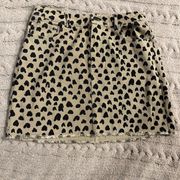 NWT Entro Animal Print Denim Mini Skirt