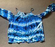 Aqua nwt cold shoulder tie dye cutest $78