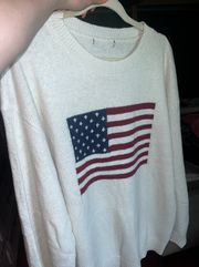 American Flag Graphic Sweater